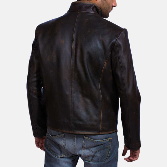 Drakeshire Brown Leather Jacket - Vox Leather