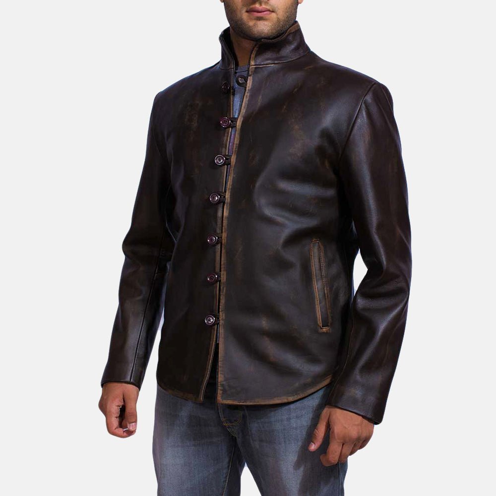 Drakeshire Brown Leather Jacket - Vox Leather