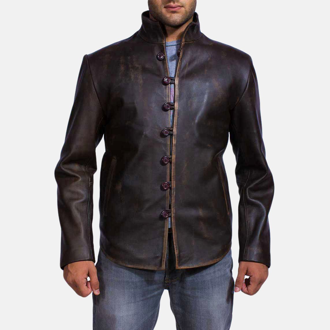 Drakeshire Brown Leather Jacket - Vox Leather