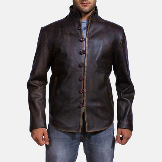 Drakeshire Brown Leather Jacket - Vox Leather