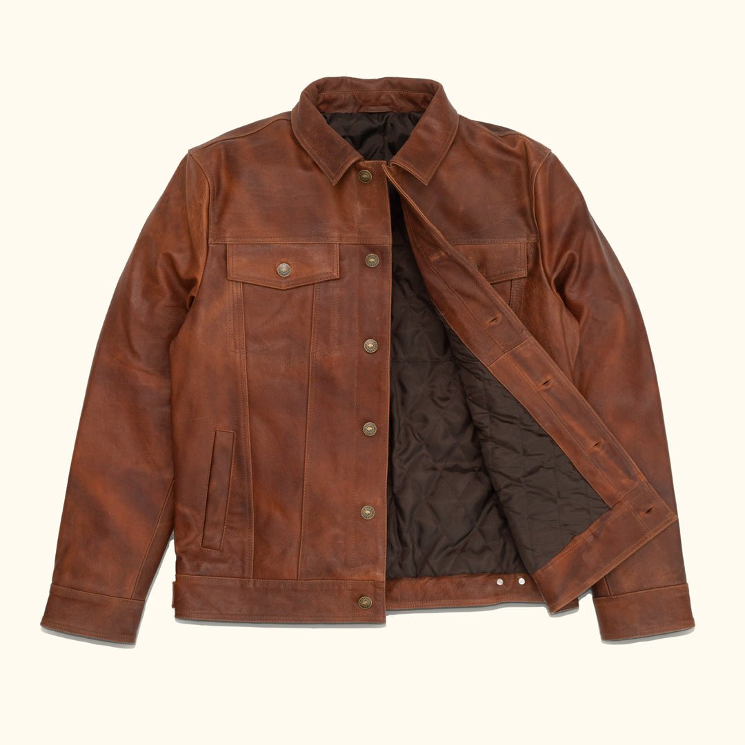 Driggs Leather Jacket | Cognac Brown - Rare Leather
