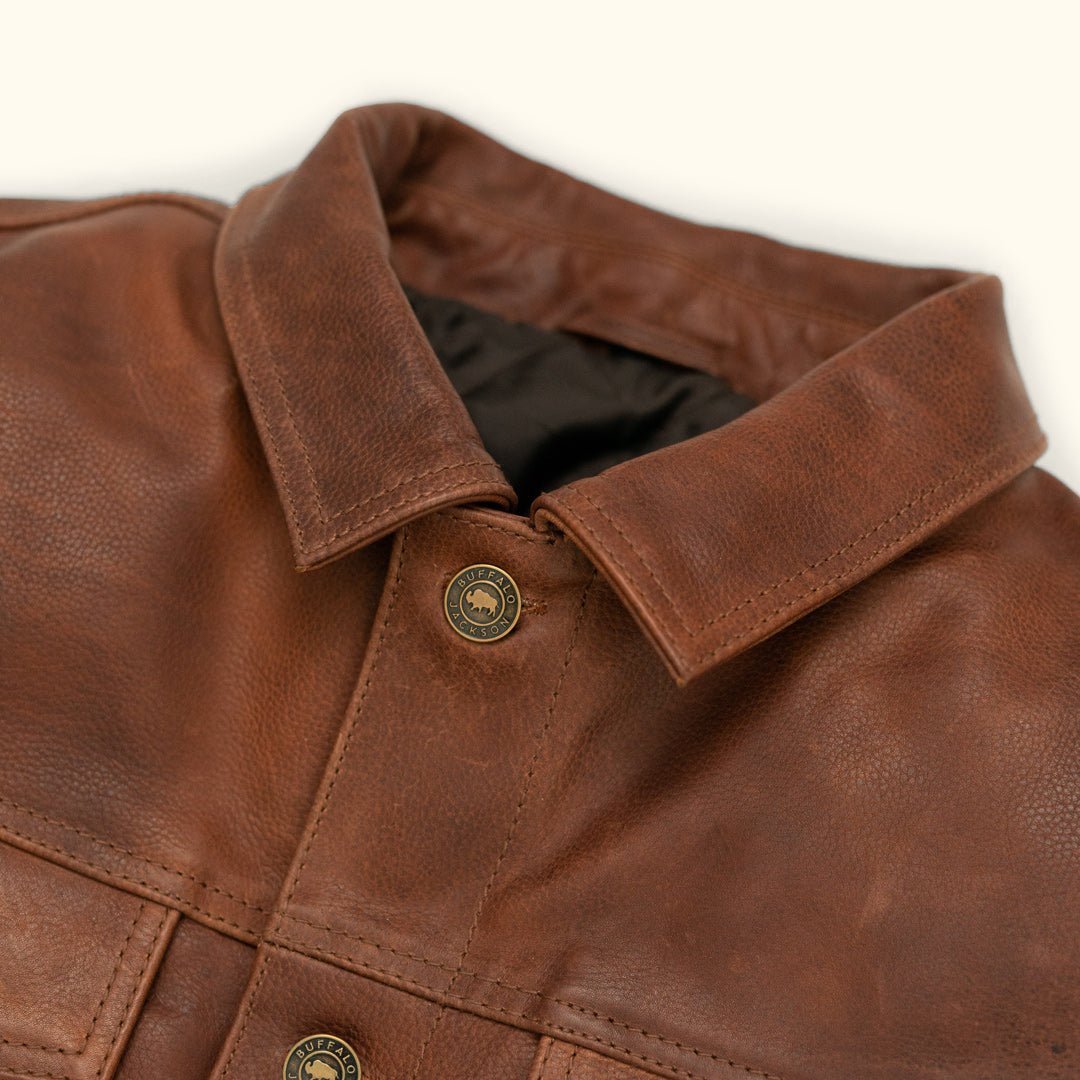 Driggs Leather Jacket | Cognac Brown - Rare Leather