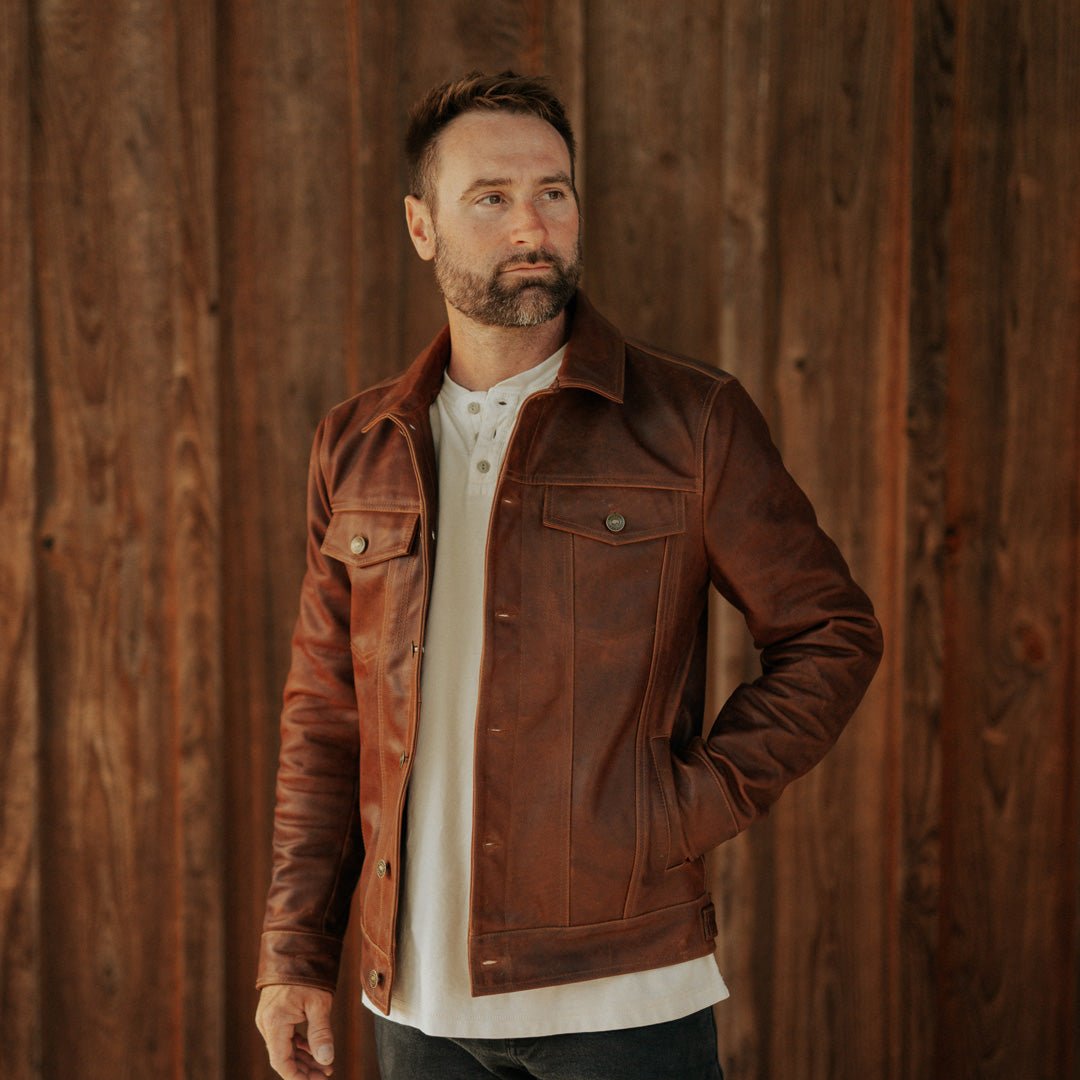 Driggs Leather Jacket | Cognac Brown - Rare Leather