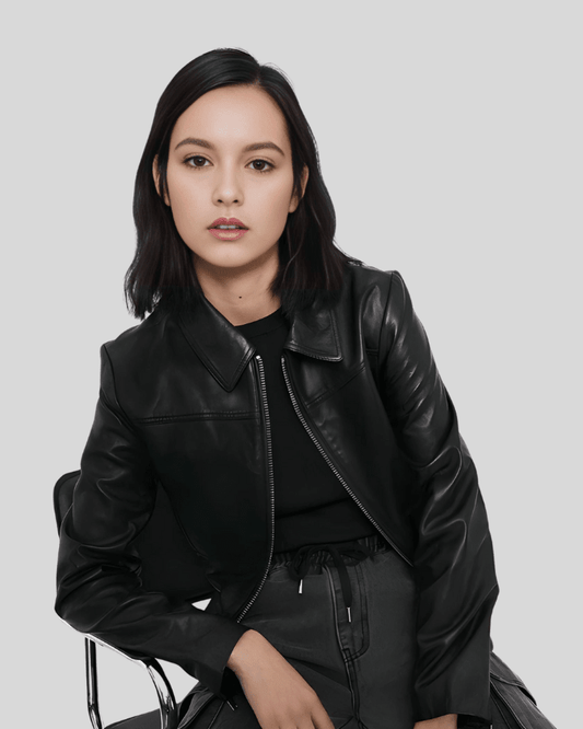 Elegant Noir Black Leather Bomber Jacket - Vox Leather