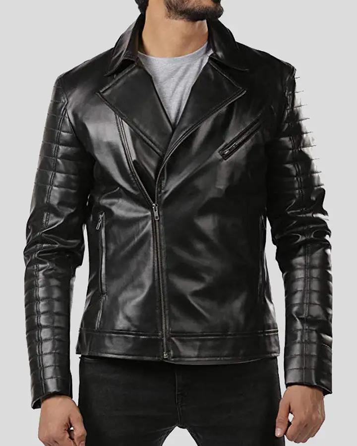 Elex Black Motorcycle Leather Jacket - Vox Leather