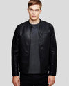 Eric Black Leather Racer Jacket - Vox Leather