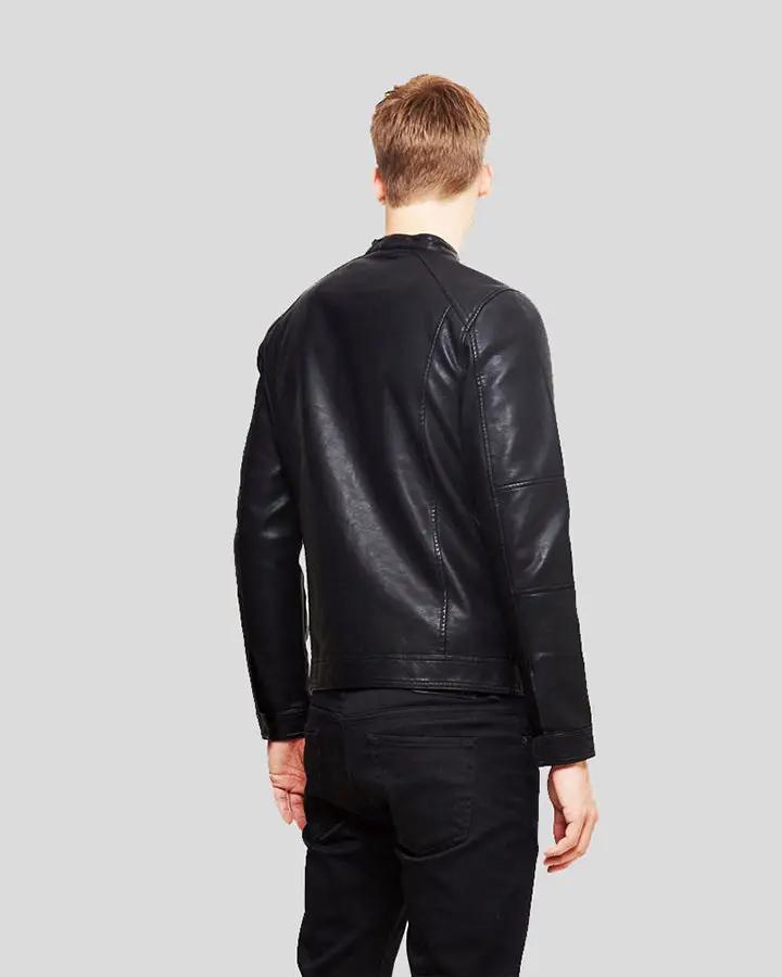 Eric Black Leather Racer Jacket - Vox Leather