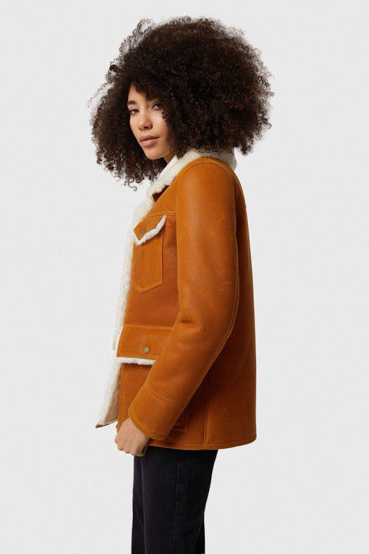 Evangeline Sheepskin Coat - Vox Leather