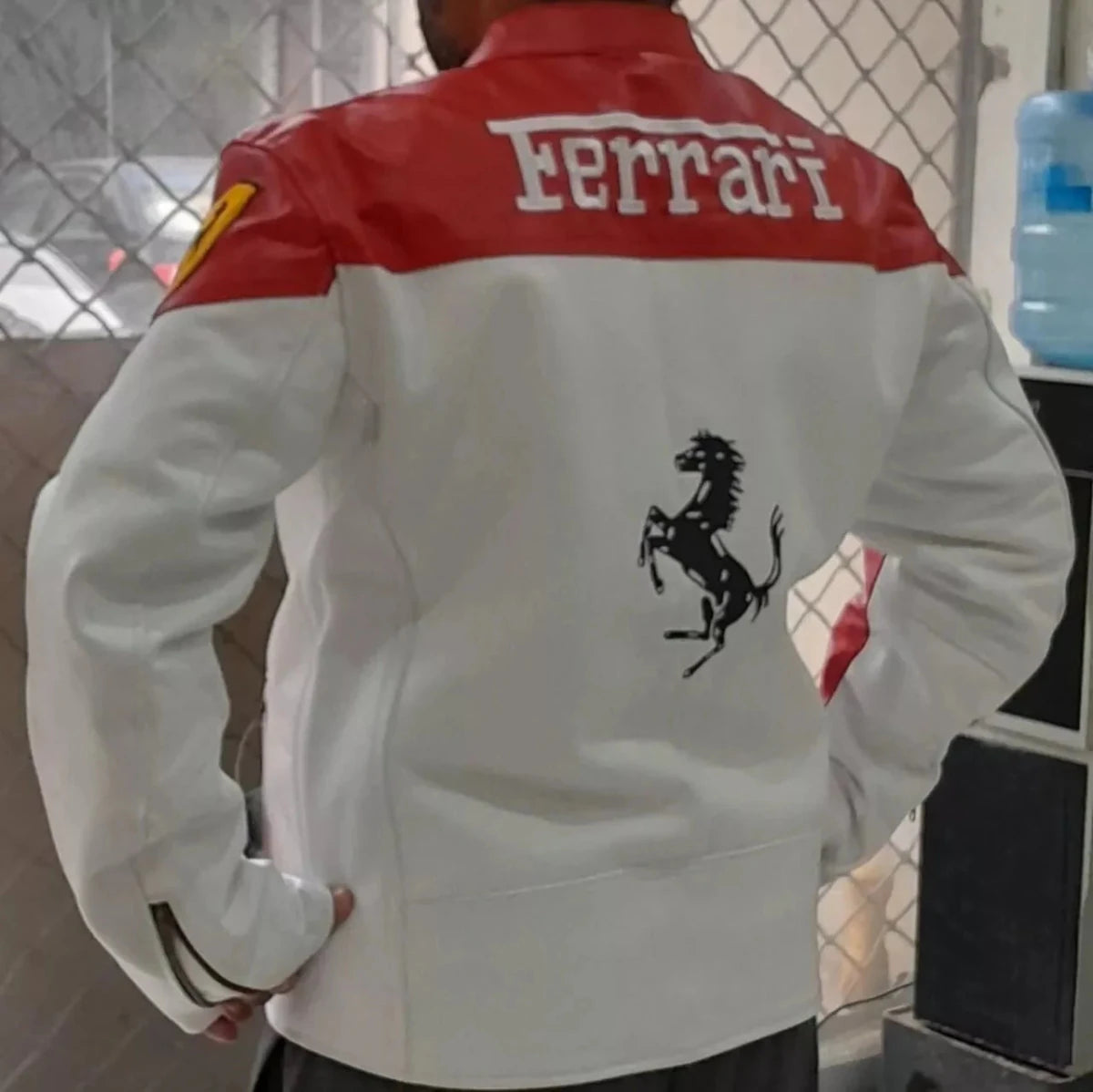 Farrari Racing Real Leather Jacket Motorcycle - Vox Leather