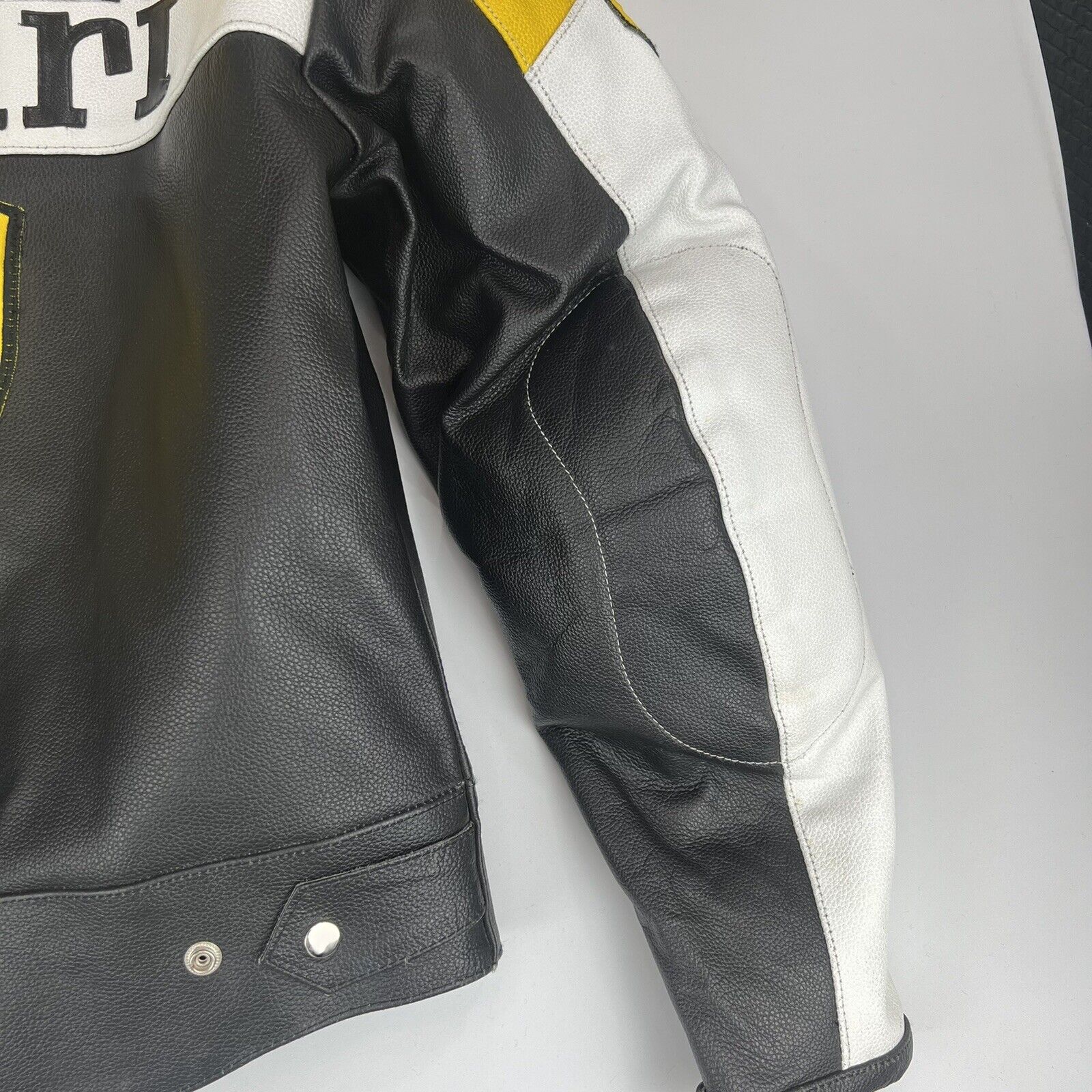 Ferrari Leather Motorcycle Jacket Yellow - Rare Leather