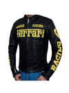 Ferrari Motorcycle Black Leather Racing Jacket - Rare Leather