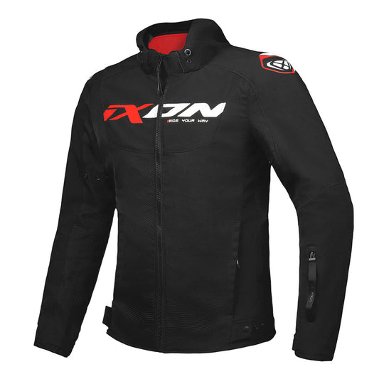 Fierce - Summer Touring Jacket (Black/White/Red) - Vox Leather
