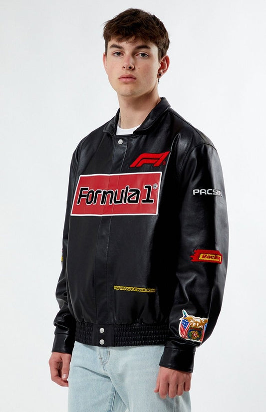 Formula 1 x PacSun Leather Pole Position Jacket - Vox Leather