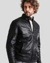 Frank Black Leather Racer Jacket - Rare Leather