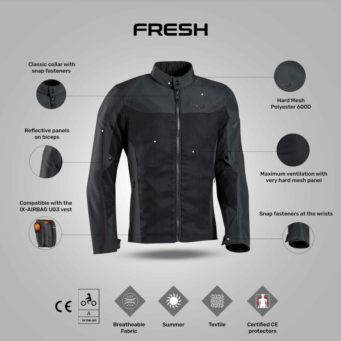 Fresh - Summer Riding Jacket (Black)