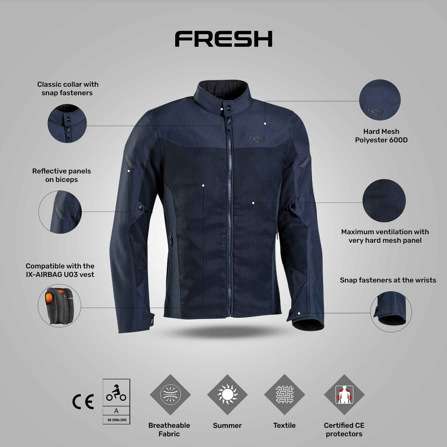 Fresh - Summer Riding Jacket (Navy)
