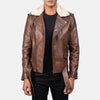 Furton Brown Leather Biker Jacket - Rare Leather