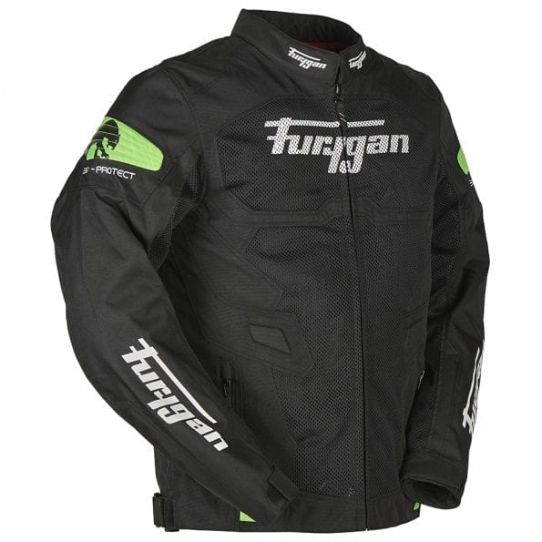 Furygan Atom Vented Jacket (Black Fluro Green) - Vox Leather