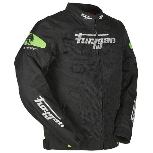 Furygan Atom Vented Jacket (Black Fluro Green) - Vox Leather