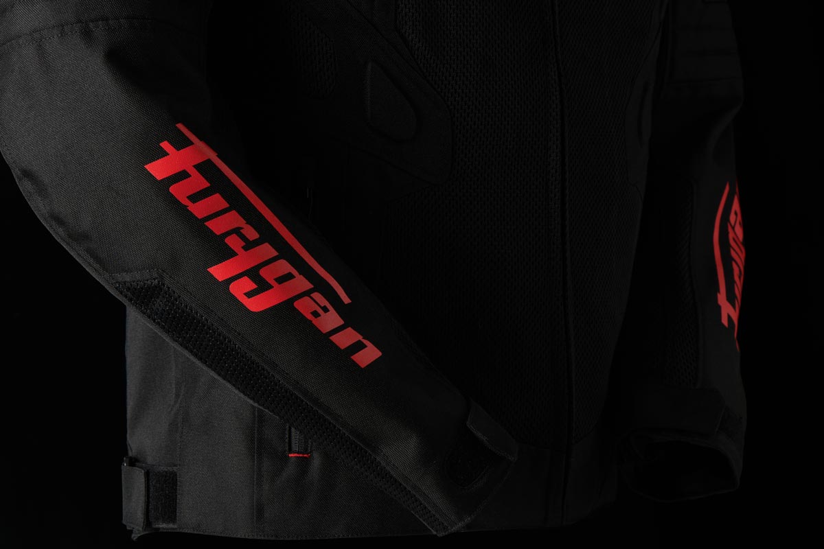 Furygan Atom Vented Jacket (Black Red) - Vox Leather