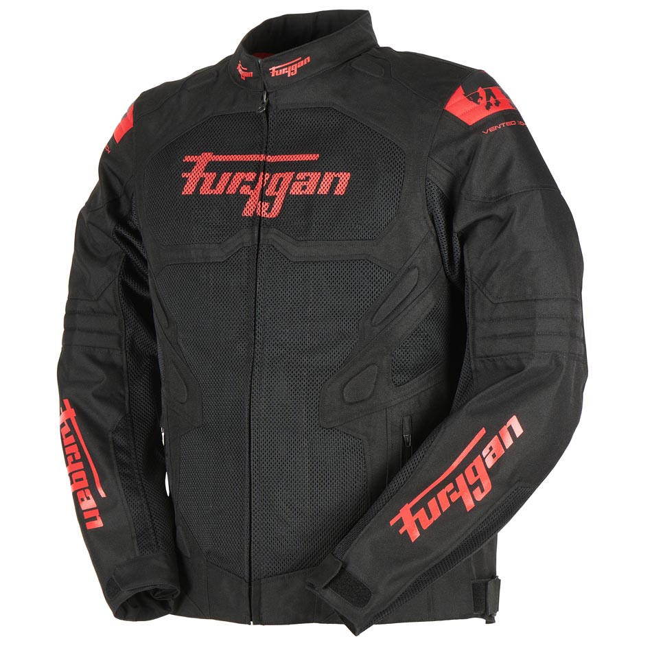 Furygan Atom Vented Jacket (Black Red) - Vox Leather
