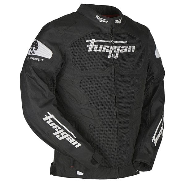 Furygan Atom Vented Jacket (Black White) - Vox Leather