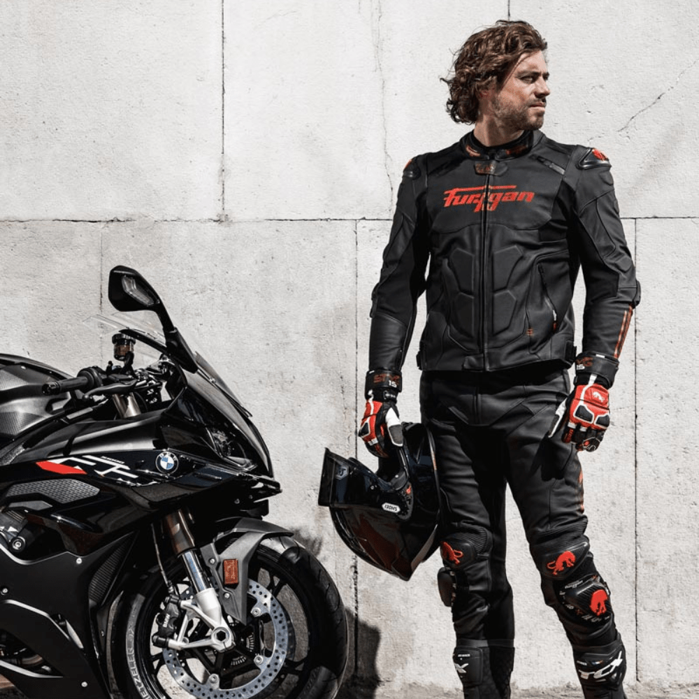 Furygan Raptor Evo 3 Leather Jacket (Black Red) - Vox Leather