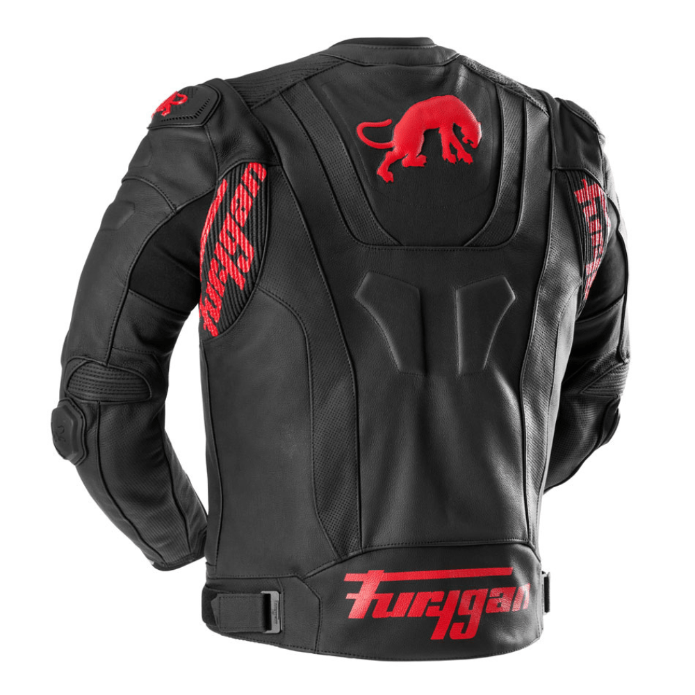 Furygan Raptor Evo 3 Leather Jacket (Black Red) - Vox Leather