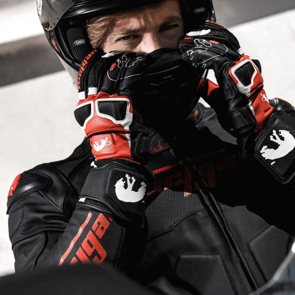 Furygan Raptor Evo 3 Leather Jacket (Black Red) - Vox Leather