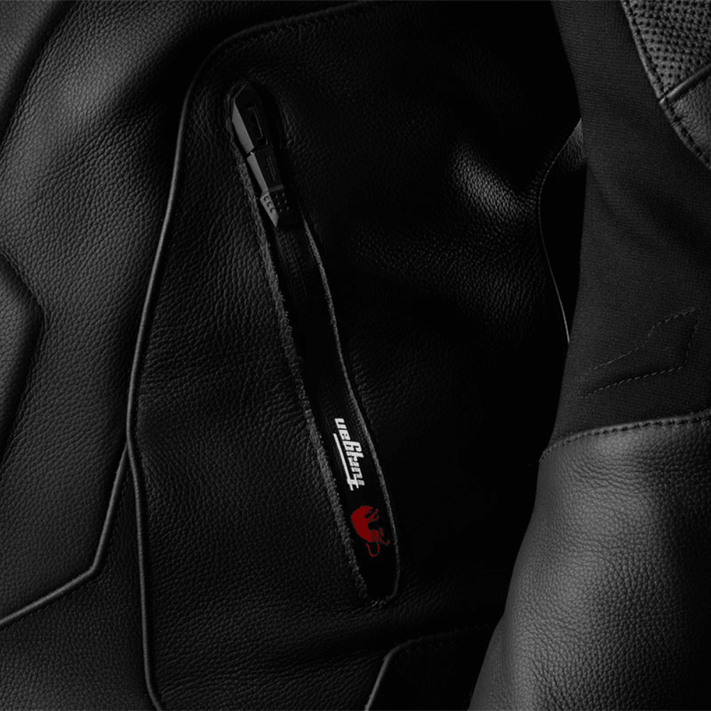 Furygan Raptor Evo 3 Leather Jacket (Black Red) - Vox Leather