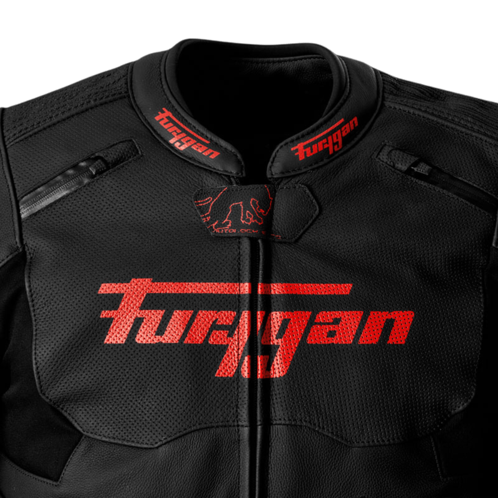 Furygan Raptor Evo 3 Leather Jacket (Black Red) - Vox Leather