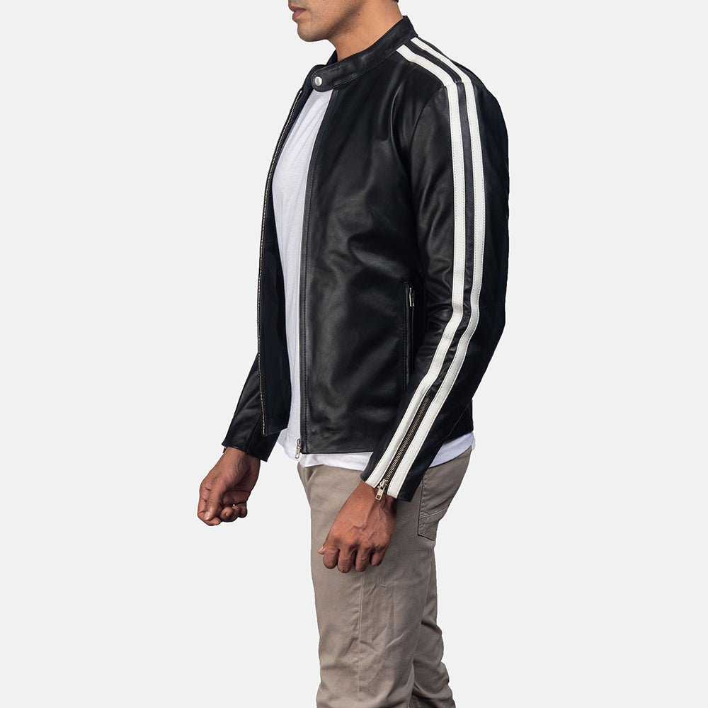 Hank Black Leather Biker Jacket - Rare Leather