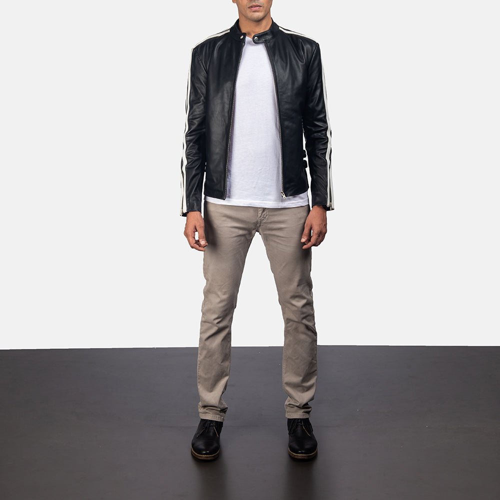 Hank Black Leather Biker Jacket - Rare Leather