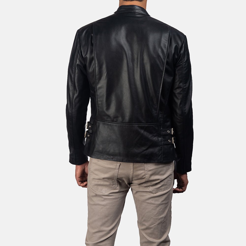 Hank Black Leather Biker Jacket - Rare Leather