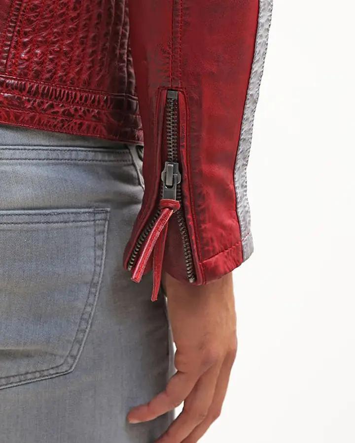Hank Red Quilted Leather Jacket - Rare Leather