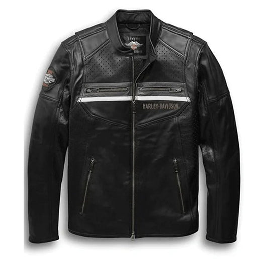Harley Davidson Men’s Llano Perforated Leather Jacket - Vox Leather