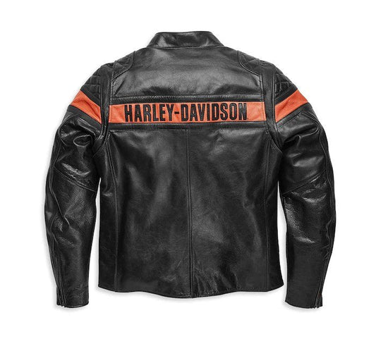 Harley Davidson Men’s Victory Sweep Leather Jacket - Vox Leather