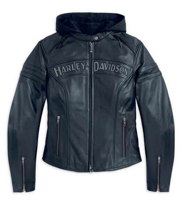 Harley-Davidson Women's Miss Enthusiast Leather Hood Jacket - Vox Leather