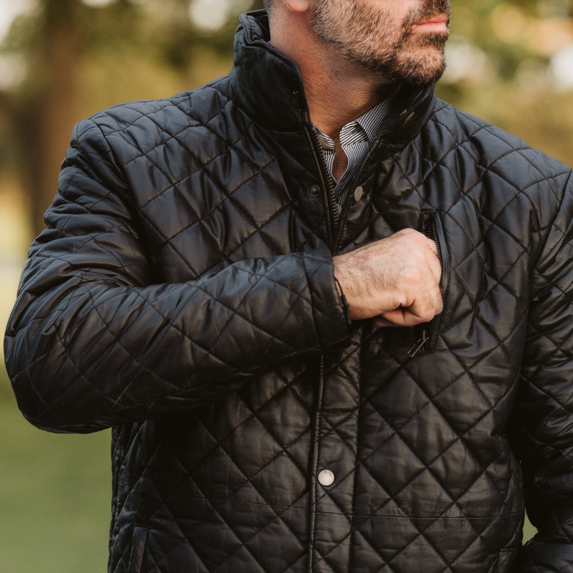 Highlands Quilted Leather Jacket - Rare Leather