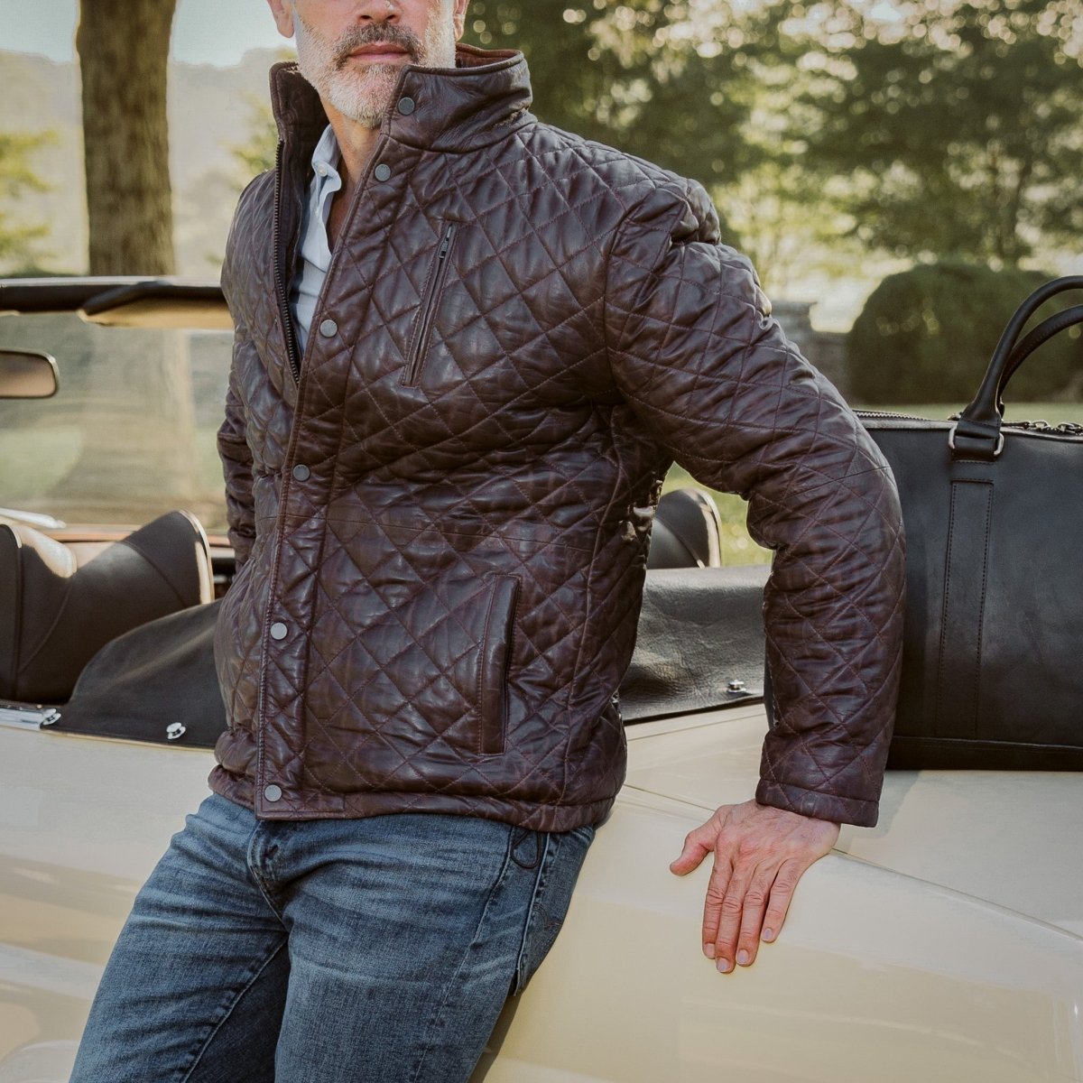 Highlands Quilted Leather Jacket - Vox Leather