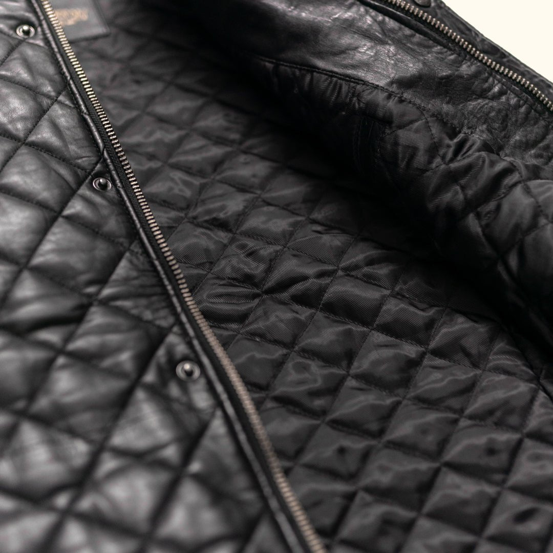 Highlands Quilted Leather Vest | Black - Vox Leather