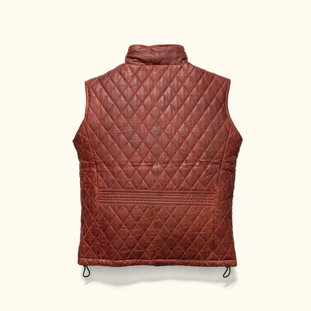 Highlands Quilted Leather Vest - Vox Leather