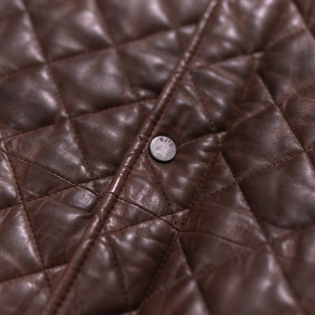 Highlands Quilted Leather Vest - Vox Leather