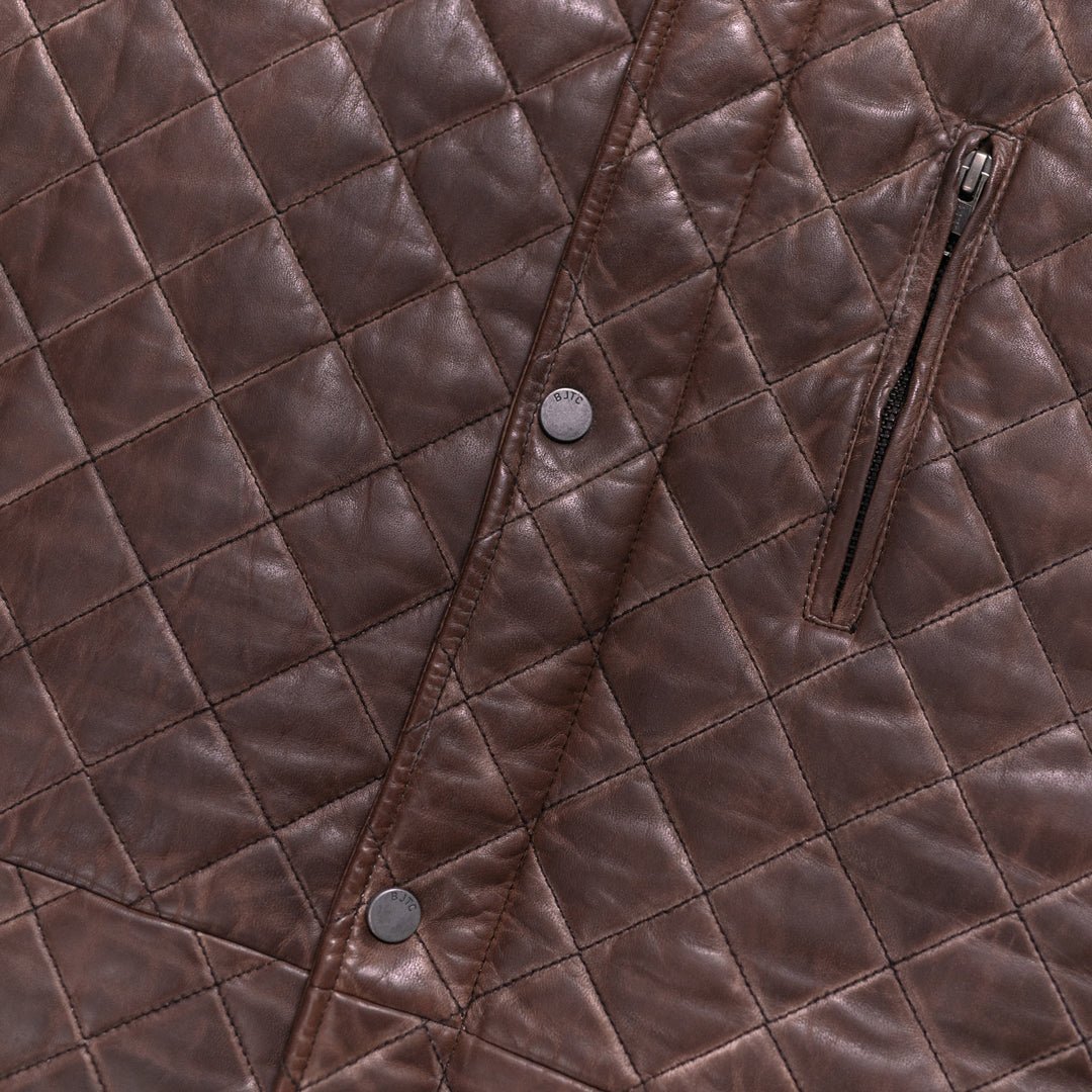 Highlands Quilted Leather Vest - Vox Leather