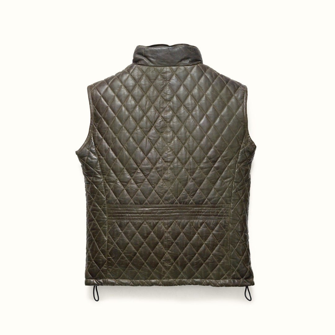 Highlands Quilted Leather Vest - Vox Leather