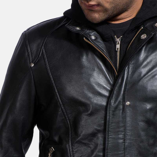 Highschool Black Leather Jacket For Men - Vox Leather