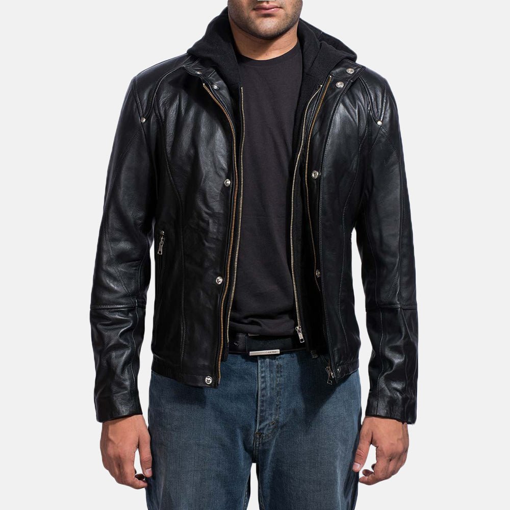 Highschool Black Leather Jacket For Men - Vox Leather