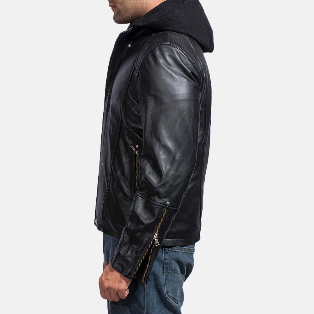 Highschool Black Leather Jacket For Men - Vox Leather