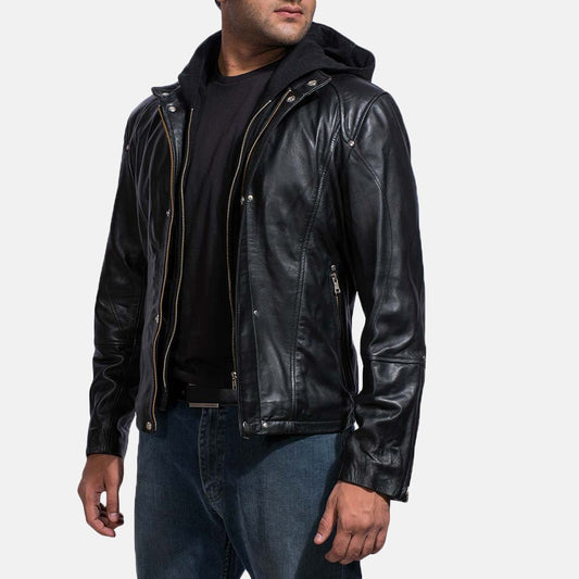 Highschool Black Leather Jacket For Men - Vox Leather