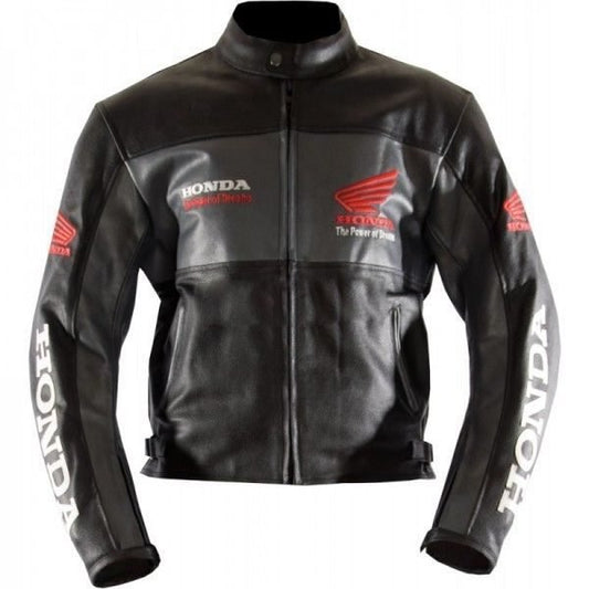 Honda Motorbike Real Cowhide Leather Jacket - Vox Leather